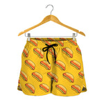 Colorful Hot Dog Pattern Print Women's Shorts