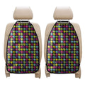 Colorful Houndstooth Pattern Print Car Seat Organizers