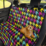 Colorful Houndstooth Pattern Print Pet Car Back Seat Cover