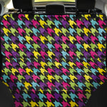 Colorful Houndstooth Pattern Print Pet Car Back Seat Cover