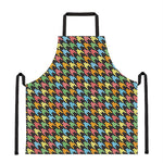 Colorful Houndstooth Print Apron
