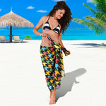 Colorful Houndstooth Print Beach Sarong Wrap