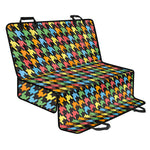 Colorful Houndstooth Print Pet Car Back Seat Cover