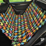Colorful Houndstooth Print Pet Car Back Seat Cover