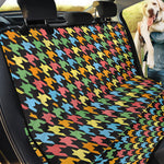 Colorful Houndstooth Print Pet Car Back Seat Cover