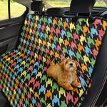 Colorful Houndstooth Print Pet Car Back Seat Cover