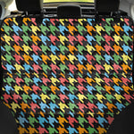 Colorful Houndstooth Print Pet Car Back Seat Cover