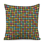 Colorful Houndstooth Print Pillow Cover