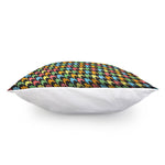 Colorful Houndstooth Print Pillow Cover