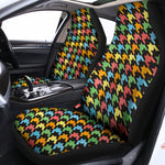 Colorful Houndstooth Print Universal Fit Car Seat Covers