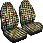 Colorful Houndstooth Print Universal Fit Car Seat Covers