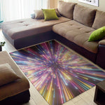 Colorful Hyperspace Print Area Rug