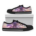 Colorful Hyperspace Print Black Low Top Sneakers