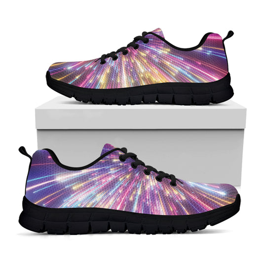 Colorful Hyperspace Print Black Sneakers