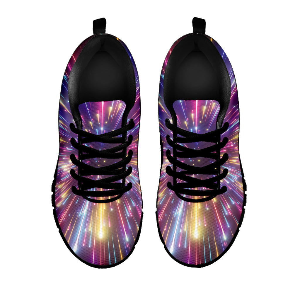 Colorful Hyperspace Print Black Sneakers