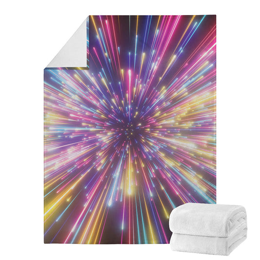 Colorful Hyperspace Print Blanket