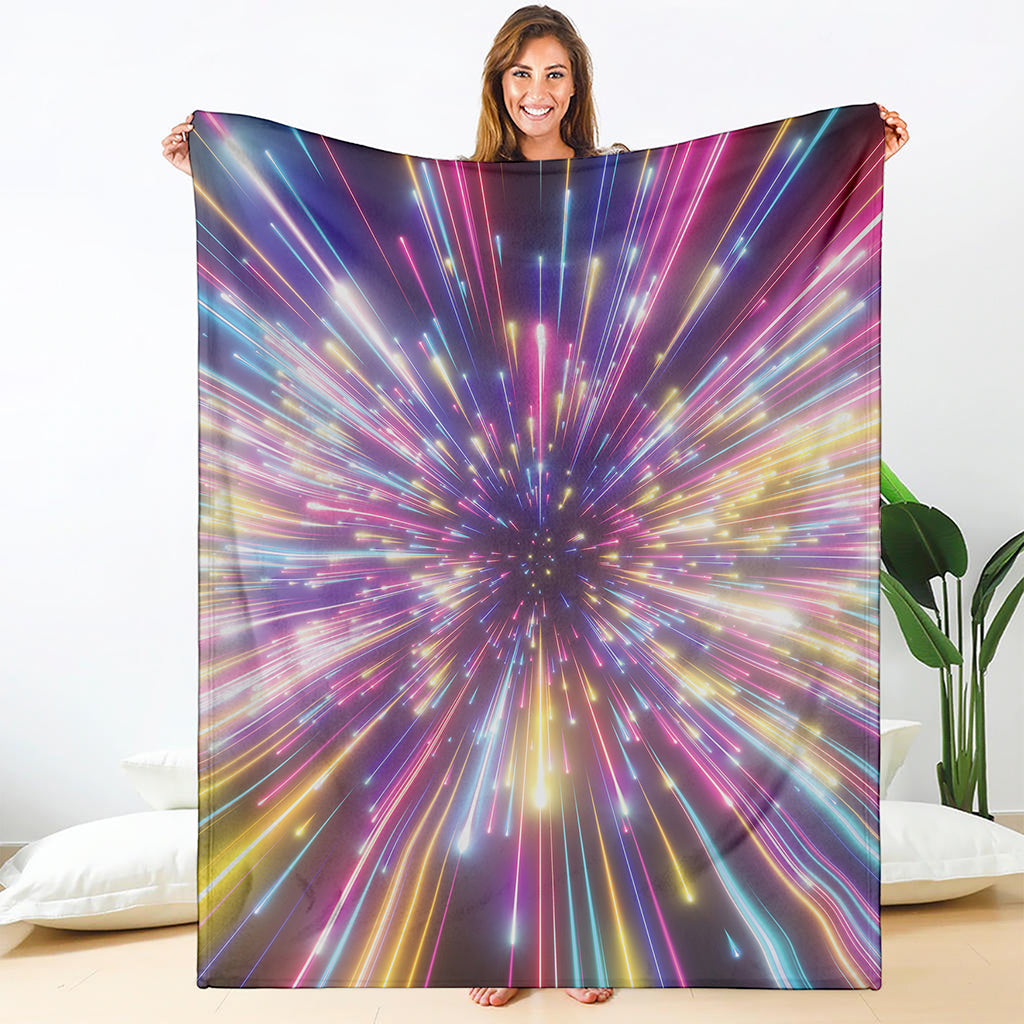 Colorful Hyperspace Print Blanket