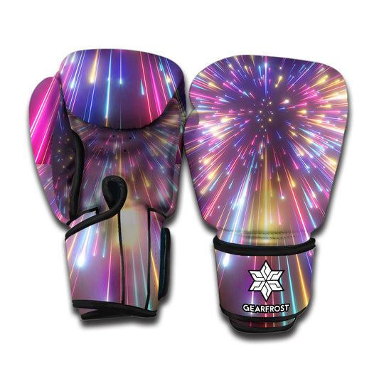 Colorful Hyperspace Print Boxing Gloves