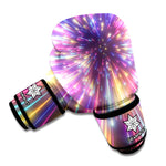 Colorful Hyperspace Print Boxing Gloves