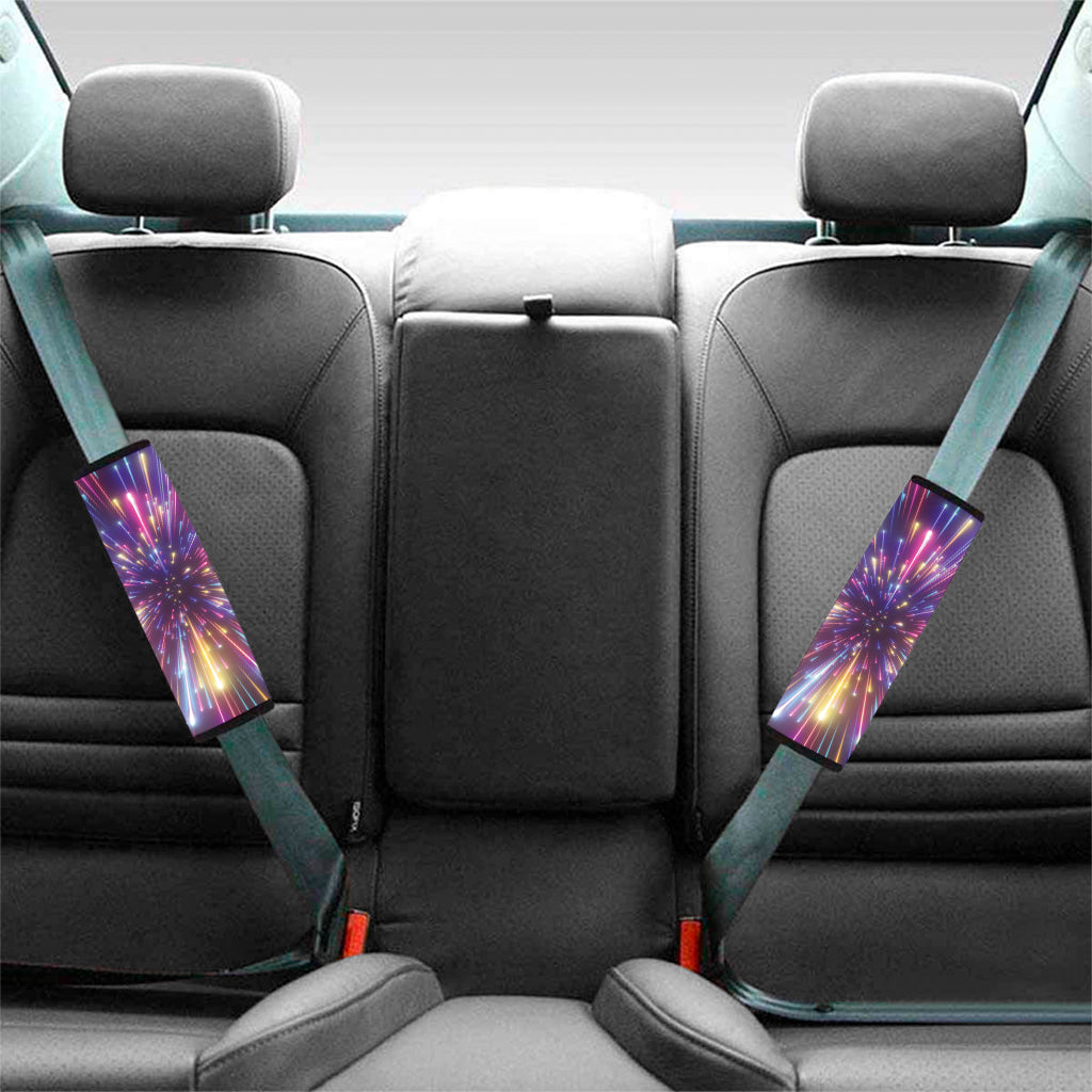 Colorful Hyperspace Print Car Seat Belt Covers
