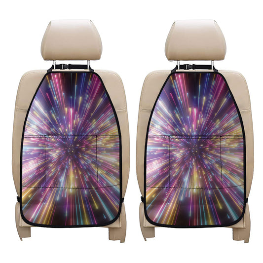 Colorful Hyperspace Print Car Seat Organizers