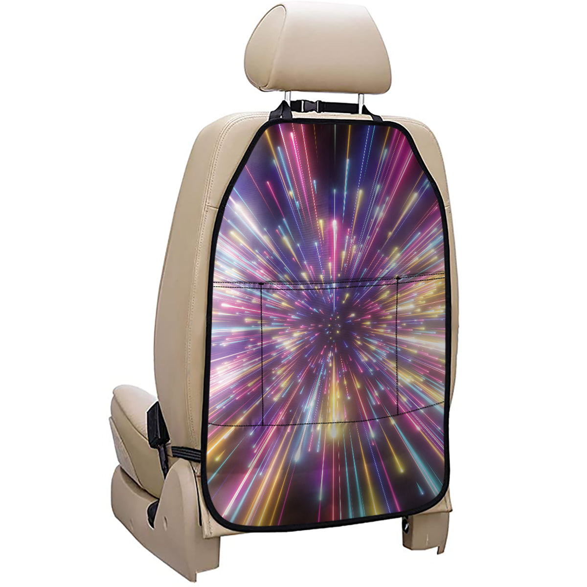 Colorful Hyperspace Print Car Seat Organizers