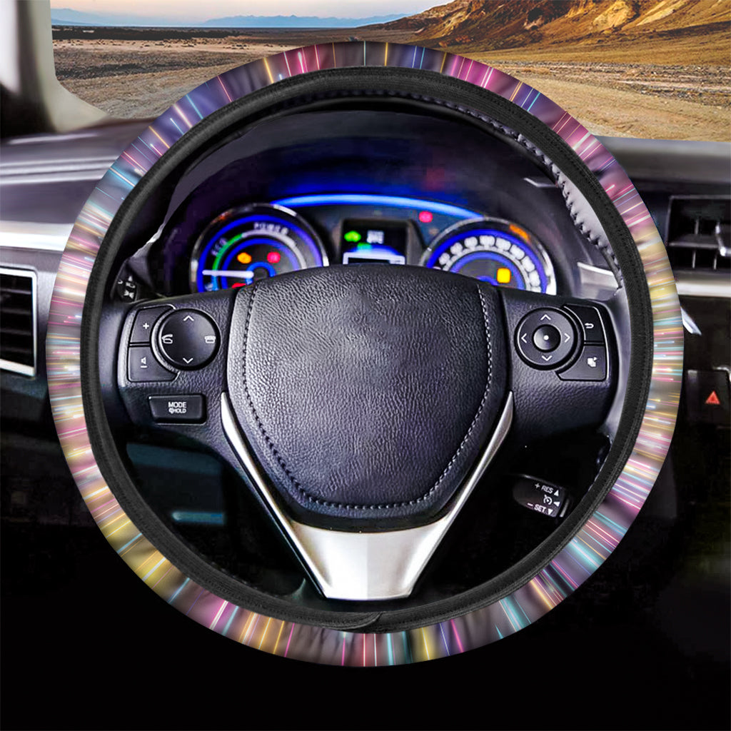 Colorful Hyperspace Print Car Steering Wheel Cover