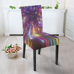 Colorful Hyperspace Print Dining Chair Slipcover