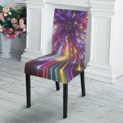 Colorful Hyperspace Print Dining Chair Slipcover