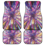 Colorful Hyperspace Print Front and Back Car Floor Mats