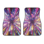 Colorful Hyperspace Print Front Car Floor Mats