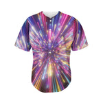 Colorful Hyperspace Print Men's Baseball Jersey