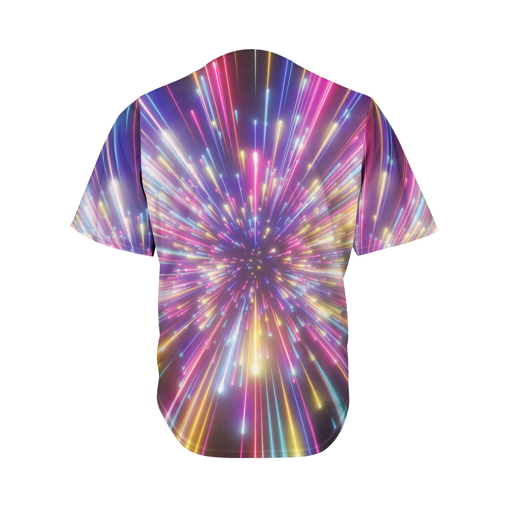 Colorful Hyperspace Print Men's Baseball Jersey