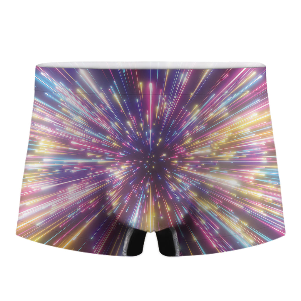 Colorful Hyperspace Print Men's Boxer Briefs