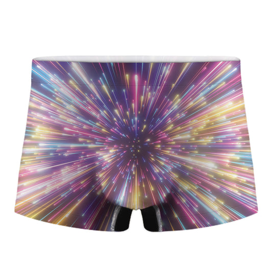Colorful Hyperspace Print Men's Boxer Briefs
