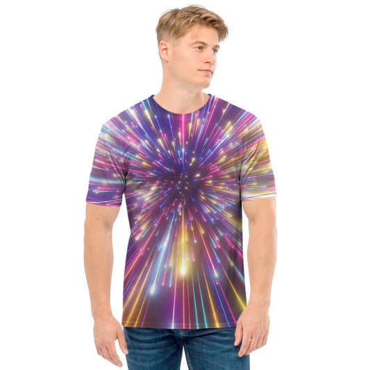 Colorful Hyperspace Print Men's T-Shirt