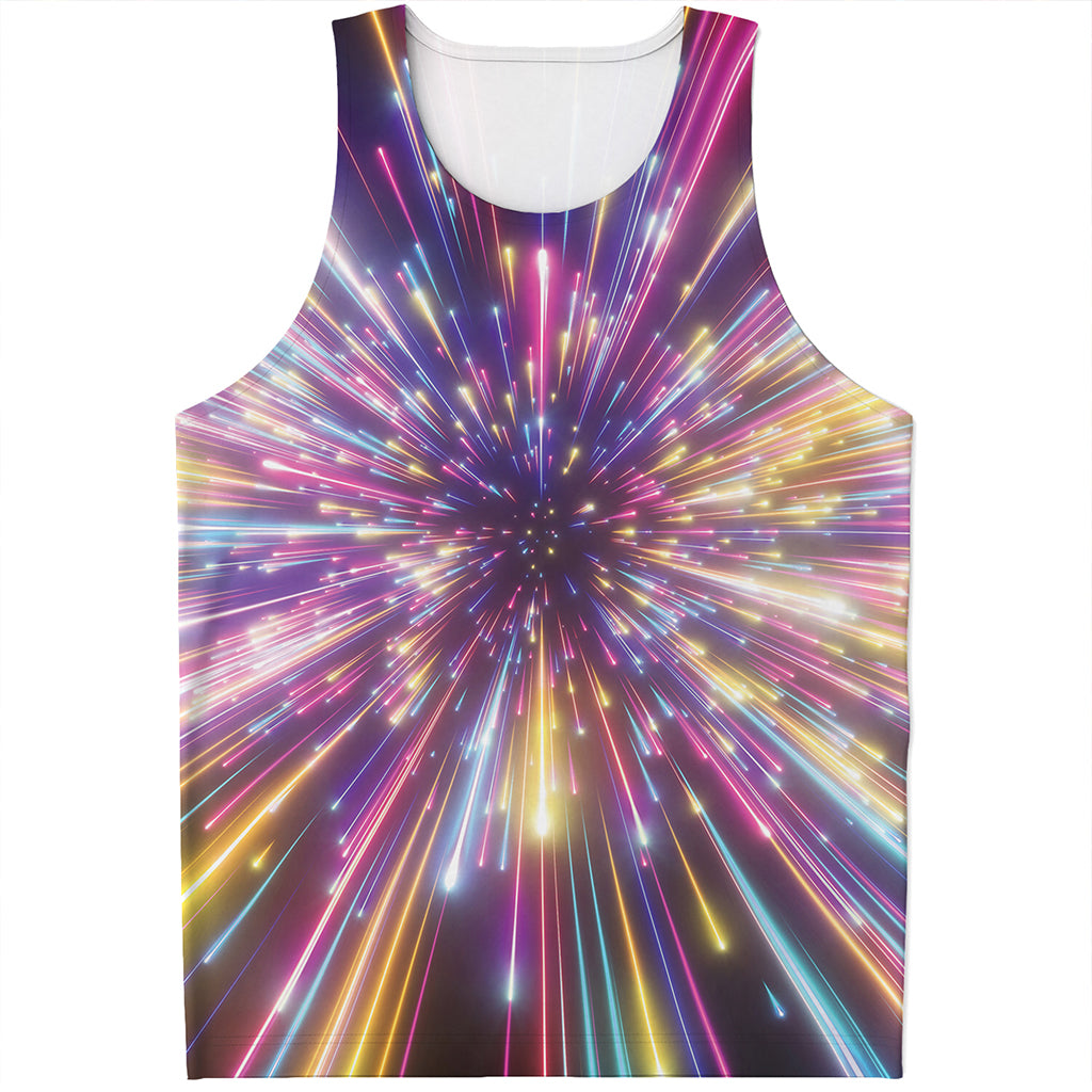 Colorful Hyperspace Print Men's Tank Top