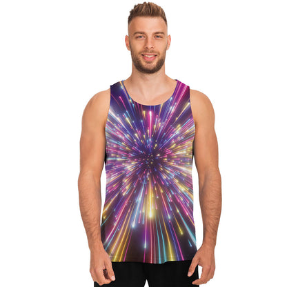 Colorful Hyperspace Print Men's Tank Top