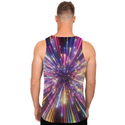 Colorful Hyperspace Print Men's Tank Top