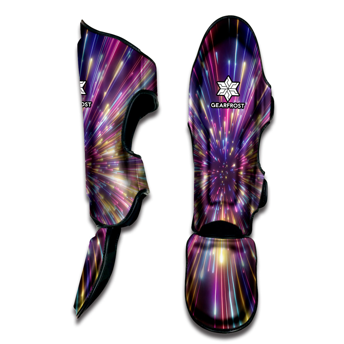 Colorful Hyperspace Print Muay Thai Shin Guard