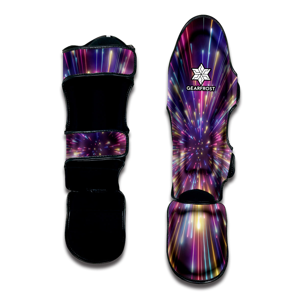 Colorful Hyperspace Print Muay Thai Shin Guard