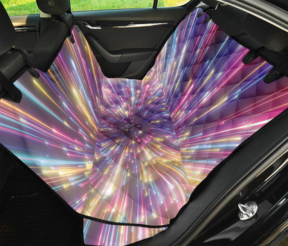 Colorful Hyperspace Print Pet Car Back Seat Cover