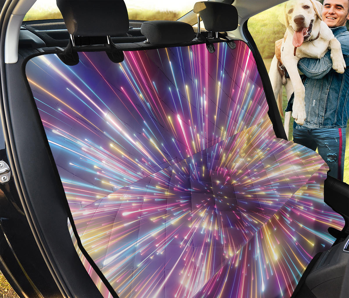 Colorful Hyperspace Print Pet Car Back Seat Cover