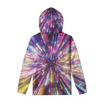 Colorful Hyperspace Print Pullover Hoodie