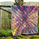 Colorful Hyperspace Print Quilt