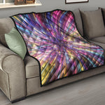Colorful Hyperspace Print Quilt