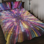 Colorful Hyperspace Print Quilt Bed Set