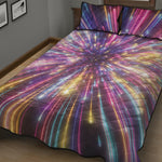 Colorful Hyperspace Print Quilt Bed Set
