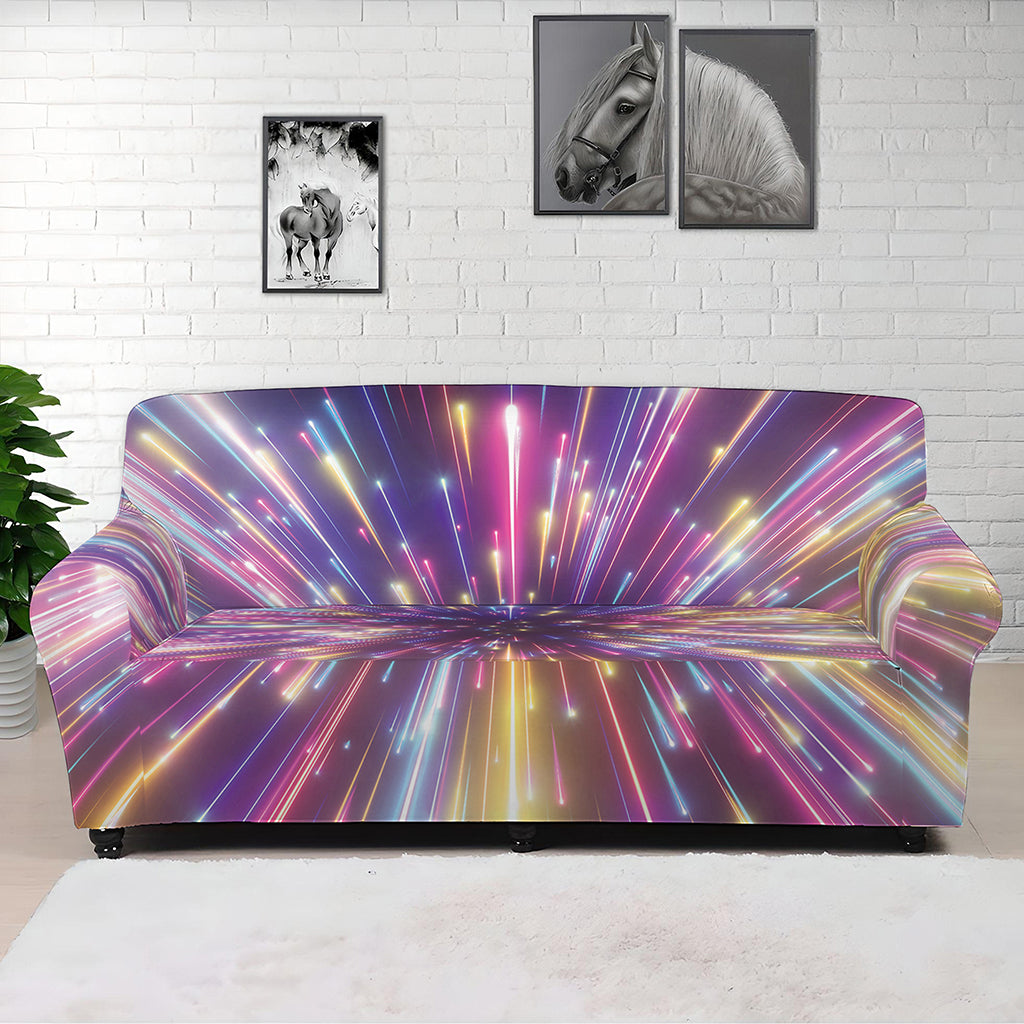 Colorful Hyperspace Print Sofa Cover