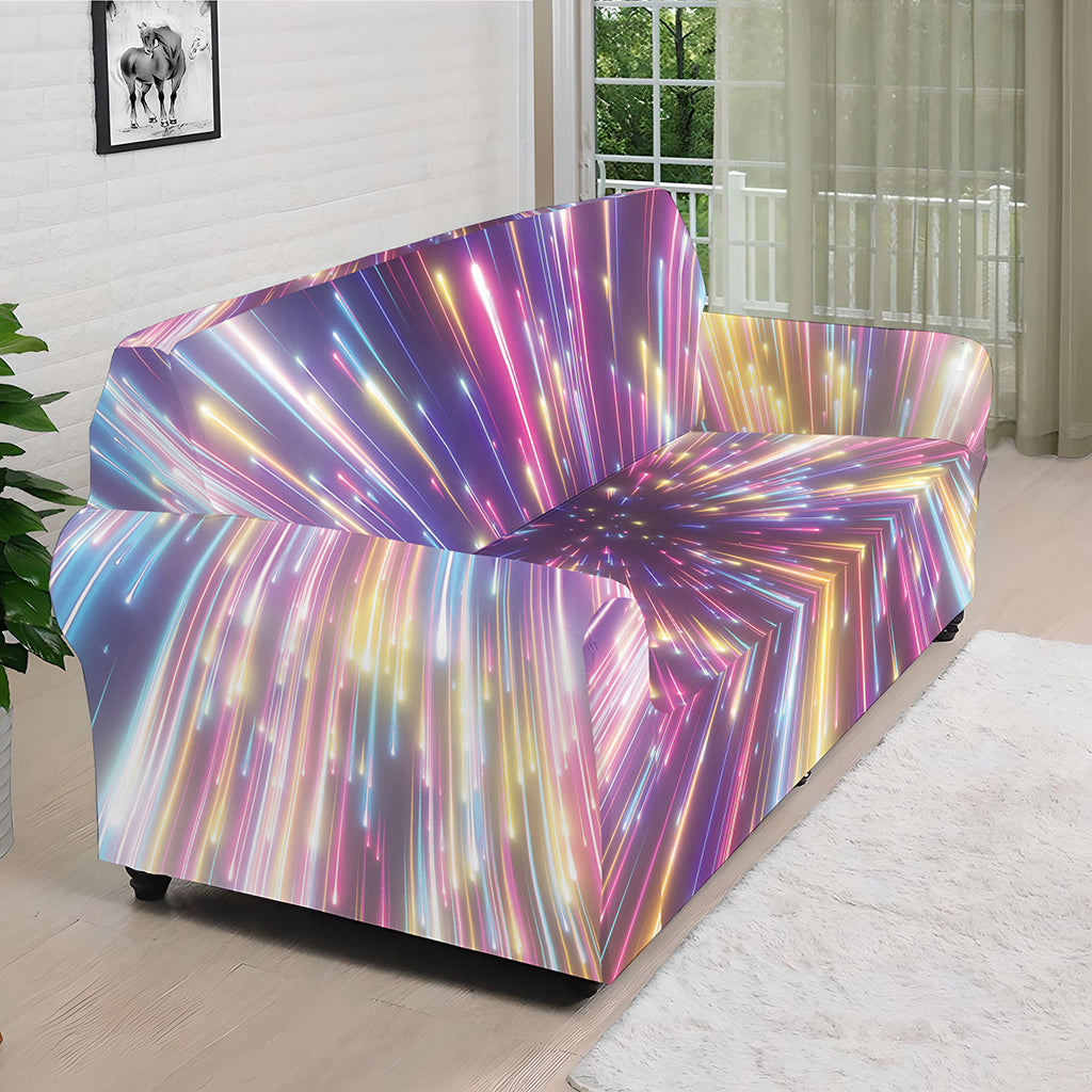 Colorful Hyperspace Print Sofa Cover